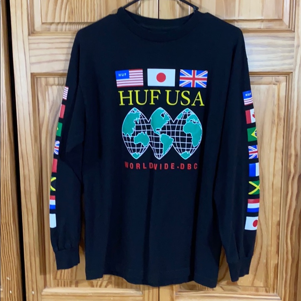 Black HUF Worldwide Tshirt